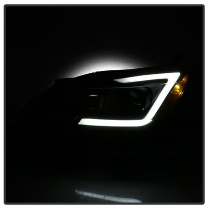 SPYDER xTune 13-15 Nissan Sentra DRL LED Light Bar Halogen Projector Headlights - Black (PRO-JH-NS13-LB-BK) 9042966