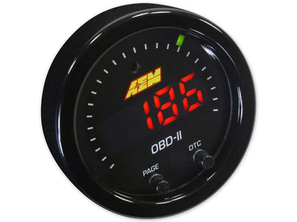 AEM Electronics X-Series Obdii Digital Datastream Gauge Black Bezel & Black Face plate