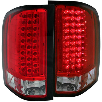Anzo 2007-2013 Chevrolet Silverado 1500 LED Taillights Red/Clear
