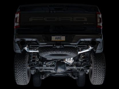 AWE Tuning AWE Gen 3 Ford Raptor SwitchPath Exhaust  - Diamond Black Tips 3025-33356