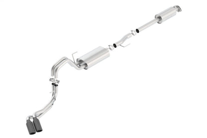 Borla 15-17 Ford F-150 2.7/3.5L V6 / 5.0 V8 2/4WD Black Chrome Angle-Cut Side Exit Catback Exhaust 140617BC