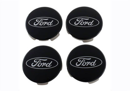 Ford Racing Ford Truck/SUV Black And Chrome Wheel Center Cap Kit M-1096K-BCT