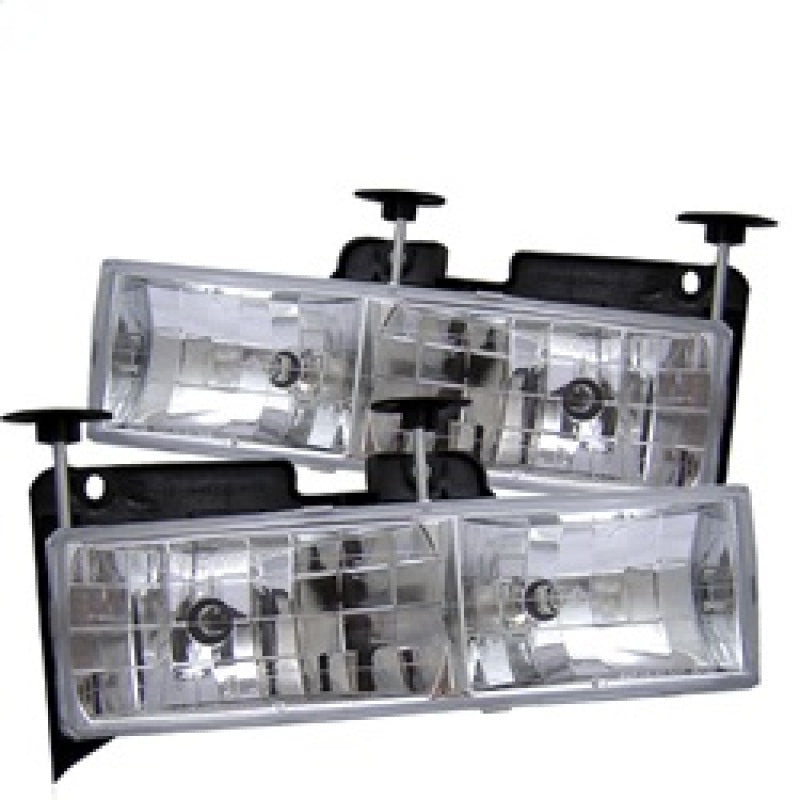 Spyder Chevy C/K Series 1500/2500 88-99/Chevy Tahoe 95-99Crystal Glass Headlights Chrm