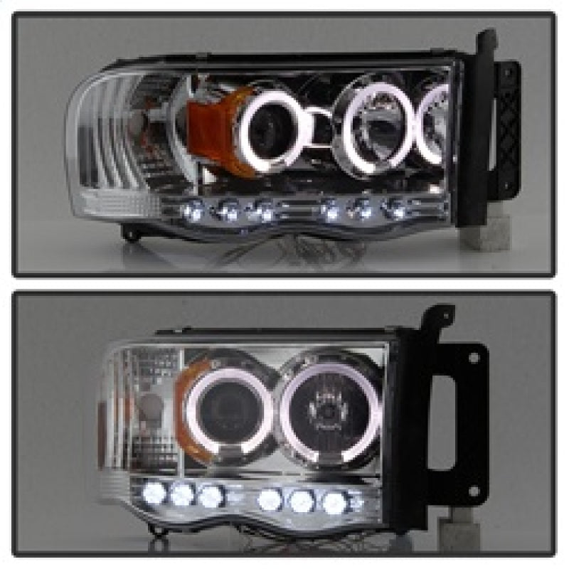 Spyder Dodge Ram 1500 02-05/Ram 2500 03-05 Projector Headlights LED Halo LED Chrm