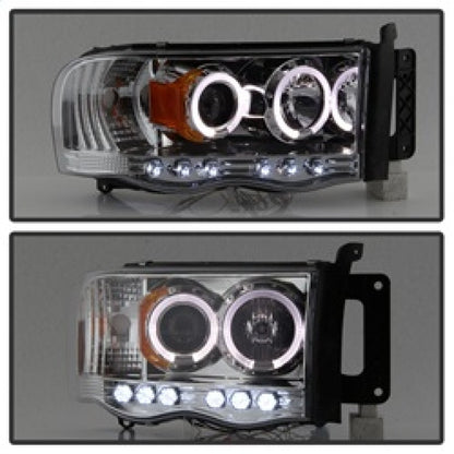 Spyder Dodge Ram 1500 02-05/Ram 2500 03-05 Projector Headlights LED Halo LED Chrm