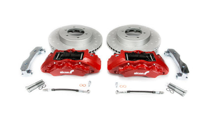 Alcon 2016+ Toyota Tacoma w/ 17in+ Wheels 352x30mm Rotors 6-Piston Red Calipers Front