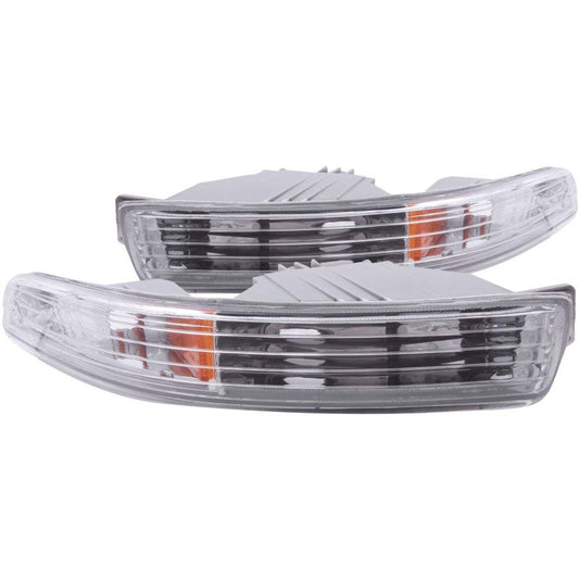 Anzo 1994-1997 Acura Integra Euro Parking Lights Chrome w/ Amber Reflector