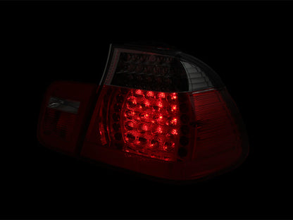 Anzo 2002-2005 BMW 3 Series E46 LED Tail lights Red/Smoke