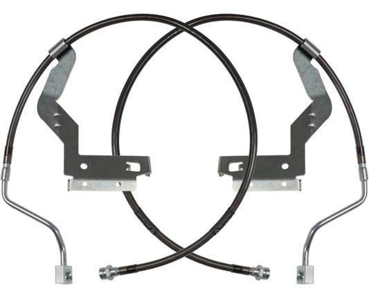 Carli 17-23 Ford F250/350 SD Hardware Braided Brake Lines Leveling Front Only CS-FORDBBL-LVL-17-F