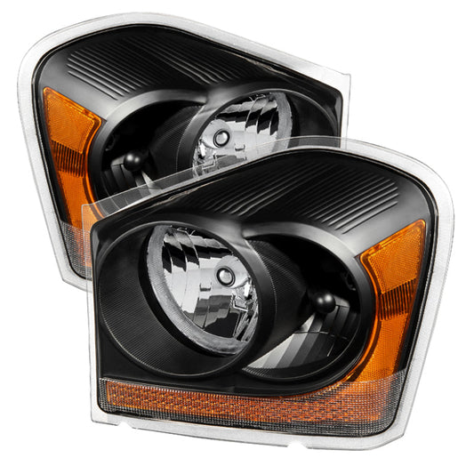 SPYDER Xtune Dodge Durango 04-05 OEM Headlamps Black HD-JH-DDU04-AM-BK 9027291