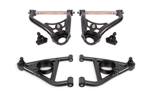 BMR Suspension BMR 67-69 GM F-Body / 68-74 X-Body Non-Adj. Upper & Lower A-Arms (Polyurethane) - Black Hammertone AAK311H