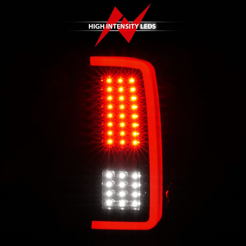 ANZO 2007-2013 Chevrolet Silverado1500/ 2500/ 3500 LED Tail Lights w/ Light Bar Black