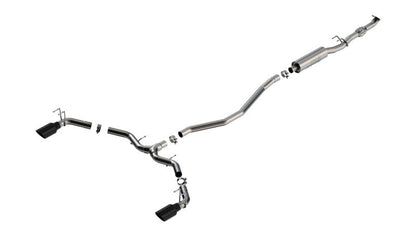 Borla 2023 Integra/22-23 Civic Si 1.5L 4 CYL. MT FWD 4DR 2.50in S-Type Catback Exhaust Black Chrome 140922BC