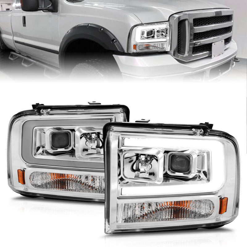ANZO 99-04 Ford F250/F350/F450/Excursion (excl 99) Projector Headlights