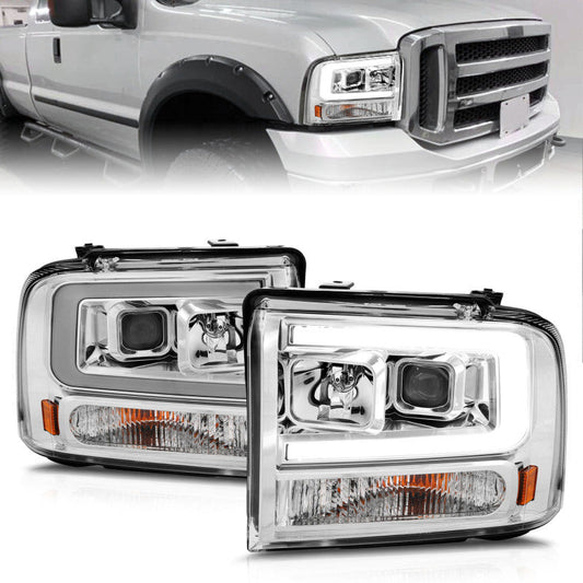 ANZO 99-04 Ford F250/F350/F450/Excursion (excl 99) Projector Headlights