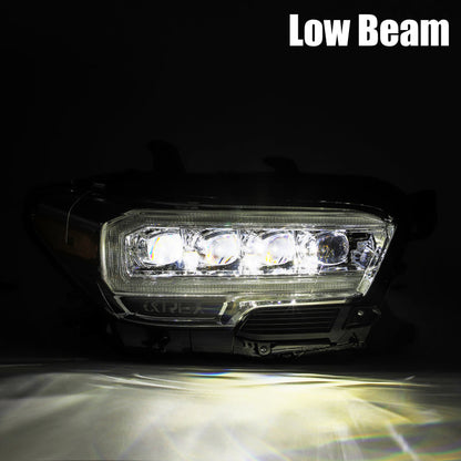 AlphaRex 16-20 Toyota Tacoma NOVA LED Projector Headlights Plank Style Black w/Activation