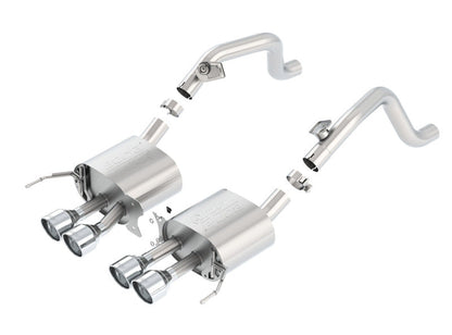 Borla 14-15 Chevy Corvette C7 w/o AFM w/o NPP Atak Rear Section Exhaust Quad Rd RL Tips 11881