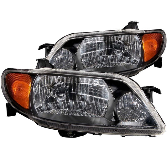 Anzo 2001-2003 Mazda Protege Crystal Headlights Black