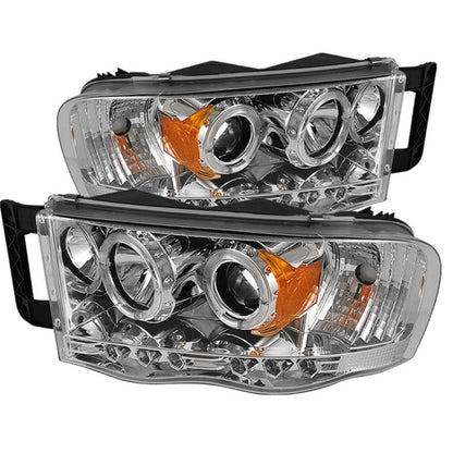 Spyder Dodge Ram 1500 02-05/Ram 2500 03-05 Projector Headlights LED Halo LED Chrm
