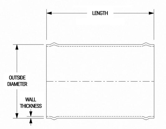 HPS Performance Products HPS 3/4" OD 6061 Aluminum Joiner Tube Piping with Bead Roll