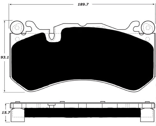 Porterfield Brake Pads for 2009 MERCEDES-BENZ CLK63 AMG Black Series Coupe