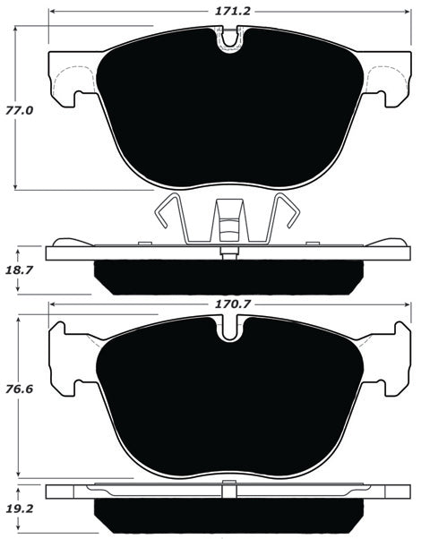 Porterfield Brake Pads for 2016 BMW X6 xDrive 50i