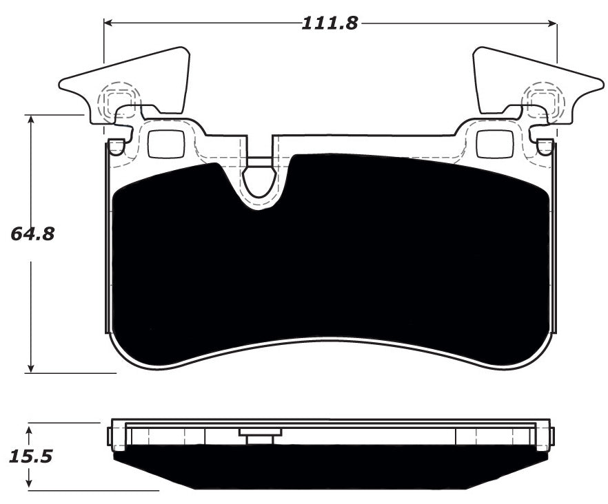 Porterfield Brake Pads for 2008 MERCEDES-BENZ CLS63 AMG - w/Iron Discs