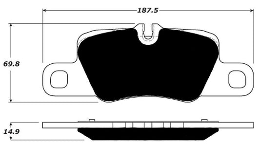 Porterfield Brake Pads for 2011 PORSCHE PANAMERA w/Iron Discs