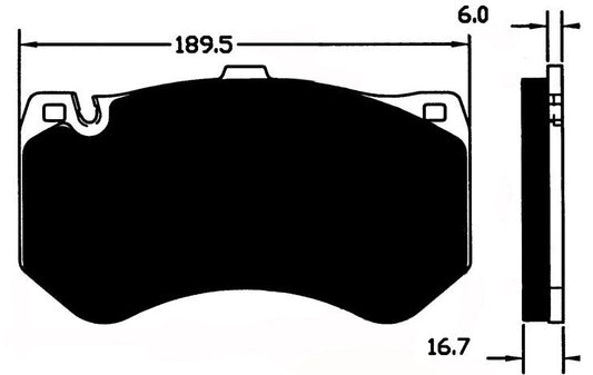 Porterfield Brake Pads for 2014 MERCEDES-BENZ SL63 AMG w/ Ceramic Discs