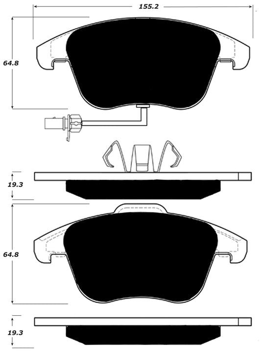 Porterfield Brake Pads for 2013 AUDI A5/A5 Quattro - 314mm Front Disc