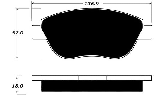 Porterfield Brake Pads for 2010 FIAT Grande Punto