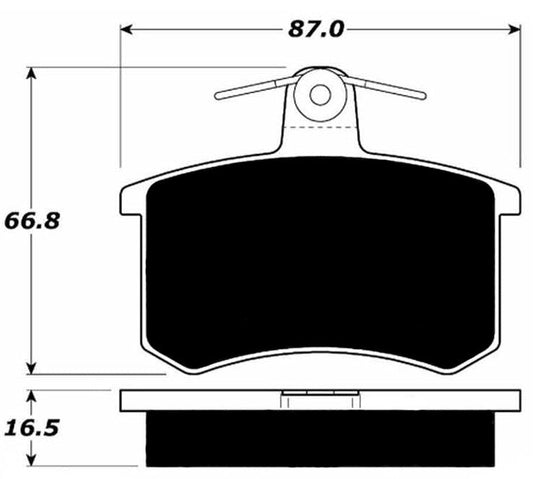 Porterfield Brake Pads for 1984 AUDI 5000 Turbo Gas