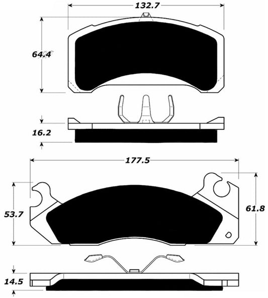 Porterfield Brake Pads for 1984 Mercury Cougar