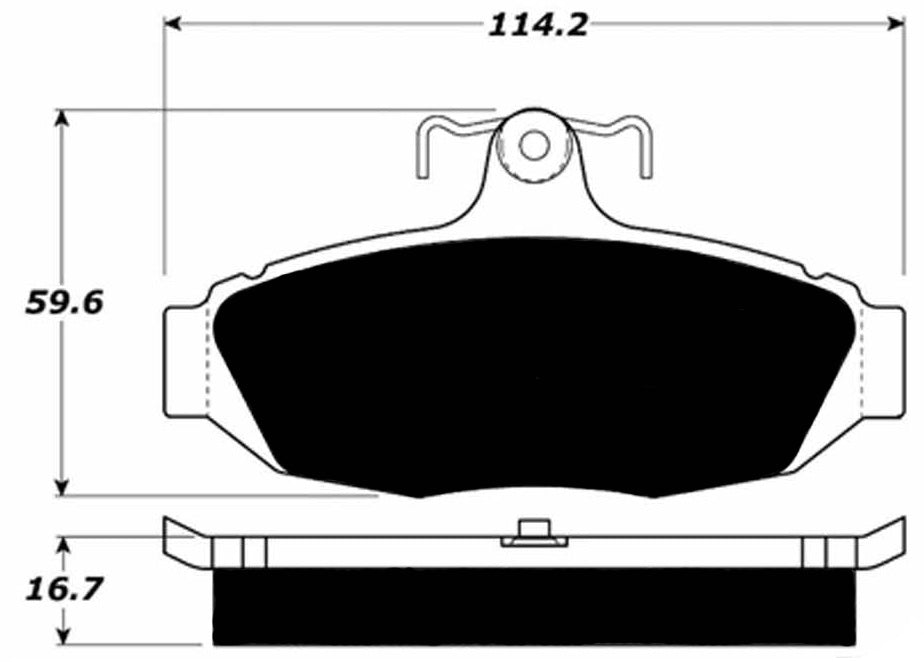 Porterfield Brake Pads for 1988 FORD Taurus Rear Disc w/steel piston