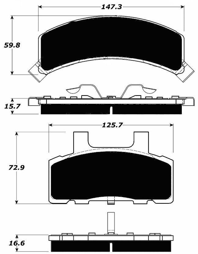 Porterfield Brake Pads for 1991 Chevrolet K1500 4WD 10" R/Drum Std Cab Std Ch