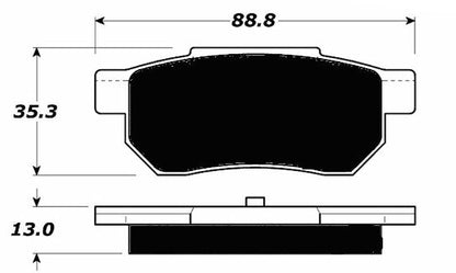 Porterfield Brake Pads for 1990 Honda CRX Si