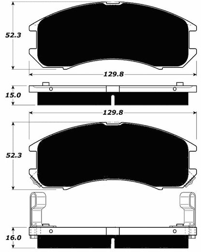 Porterfield Brake Pads for 1988 FORD Probe R/Disc