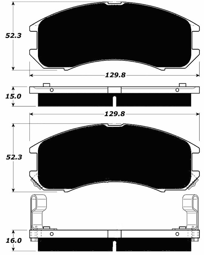 Porterfield Brake Pads for 1988 Mazda MX-6 w/Rear Drums