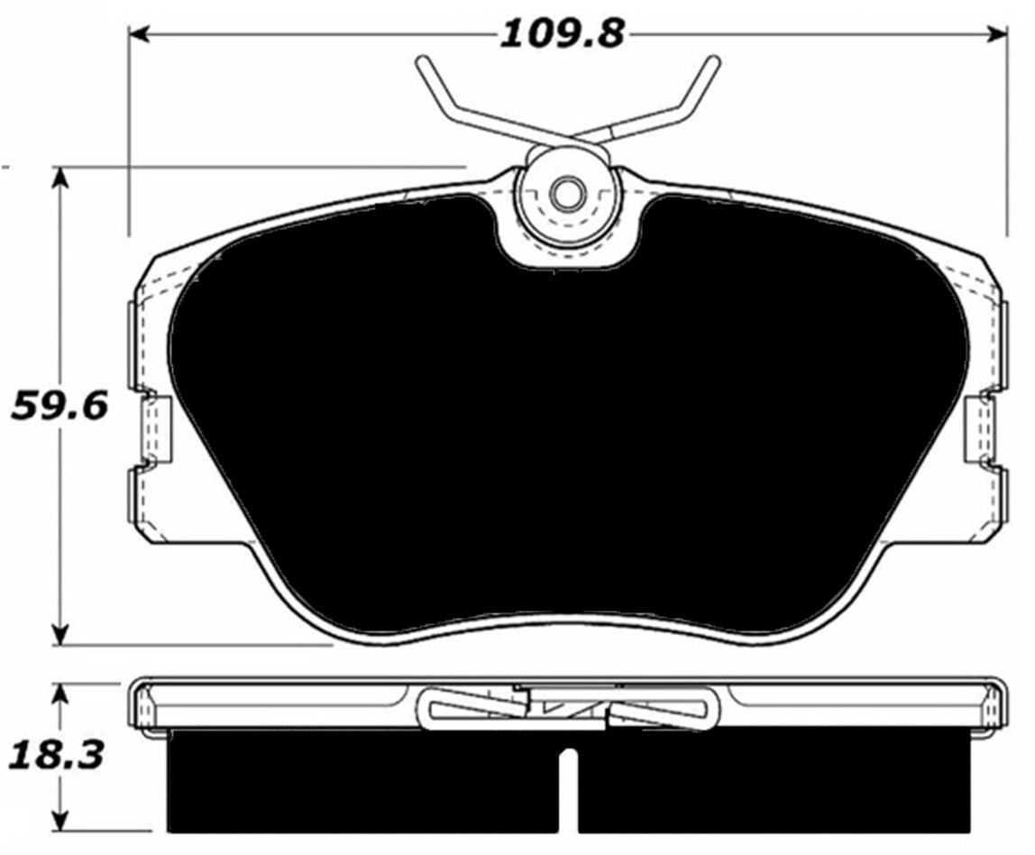 Porterfield Brake Pads for 1987 Mercedes-Benz 300D W124