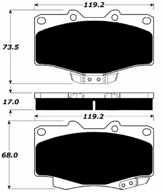 Porterfield Brake Pads for 2001 Toyota Tacoma 2WD 6 Lug