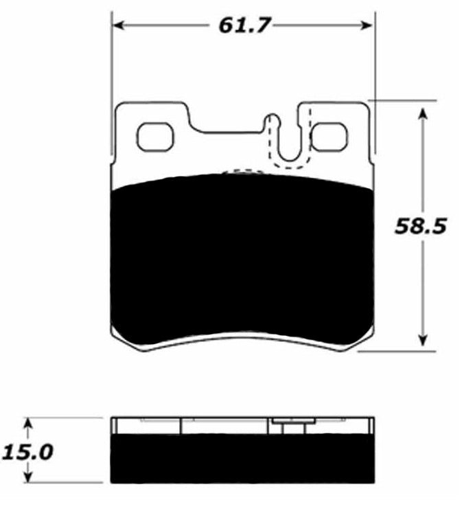 Porterfield Brake Pads for 1997 Mercedes-Benz E300 2 Pin Pad Rear Caliper