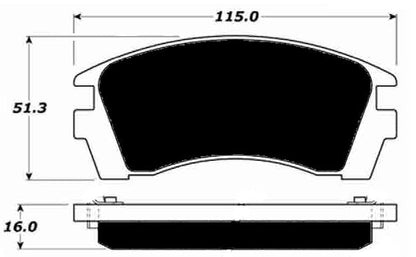 Porterfield Brake Pads for 1993 Nissan NX Coupe 2.0L w/o ABS