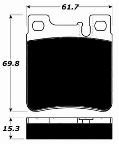 Porterfield Brake Pads for 1999 Mercedes-Benz E300 2 Pin Pad Rear Caliper