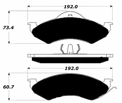 Porterfield Brake Pads for 1999 Dodge Dakota 2WD 10" Rear Shoe