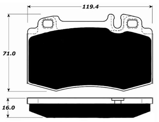 Porterfield Brake Pads for 2008 MERCEDES-BENZ CLS550