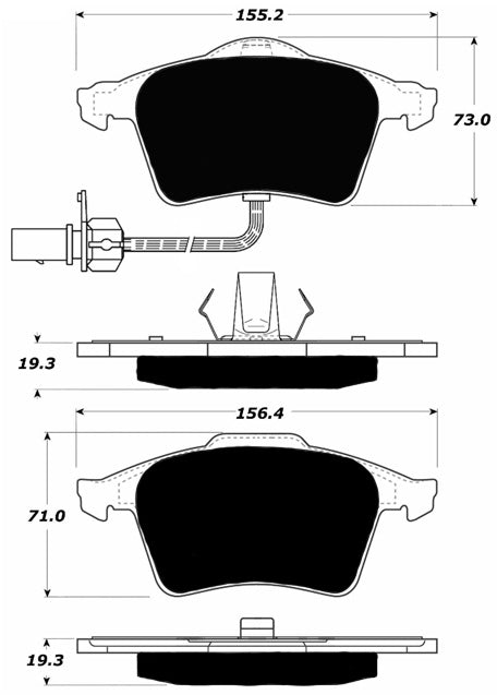 Porterfield Brake Pads for 2003 AUDI A6 Quattro - 2.7L Turbo 2 Pad Front Caliper