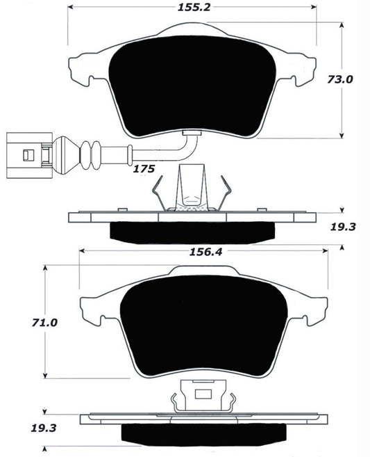 Porterfield Brake Pads for 2012 VOLKSWAGEN CC 3.6L VR6 FWD