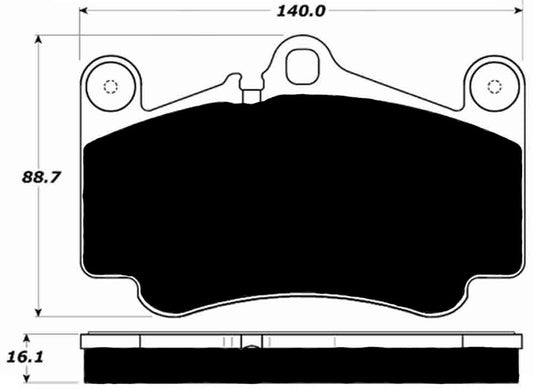 Porterfield Brake Pads for 2008 PORSCHE 911 Carrera 4 Turbo Look Type 997 w/Iron Discs