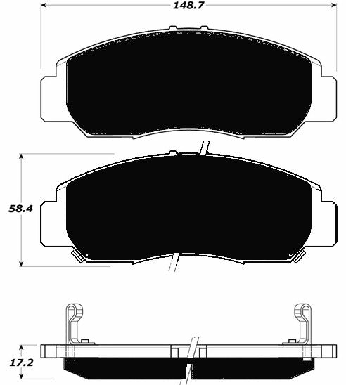 Porterfield Brake Pads for 2003 Honda Accord Coupe V6 - EX A/T