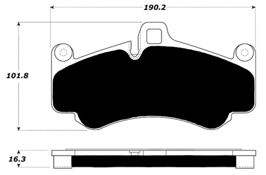 Porterfield Brake Pads for 2008 PORSCHE 911 GT3 w/Iron Discs